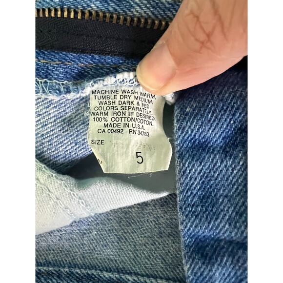 Lee Mini Skirt Women 0 XXS Light Acid Wash High Rise Vintage Retro 80s - Picture 2 of 6